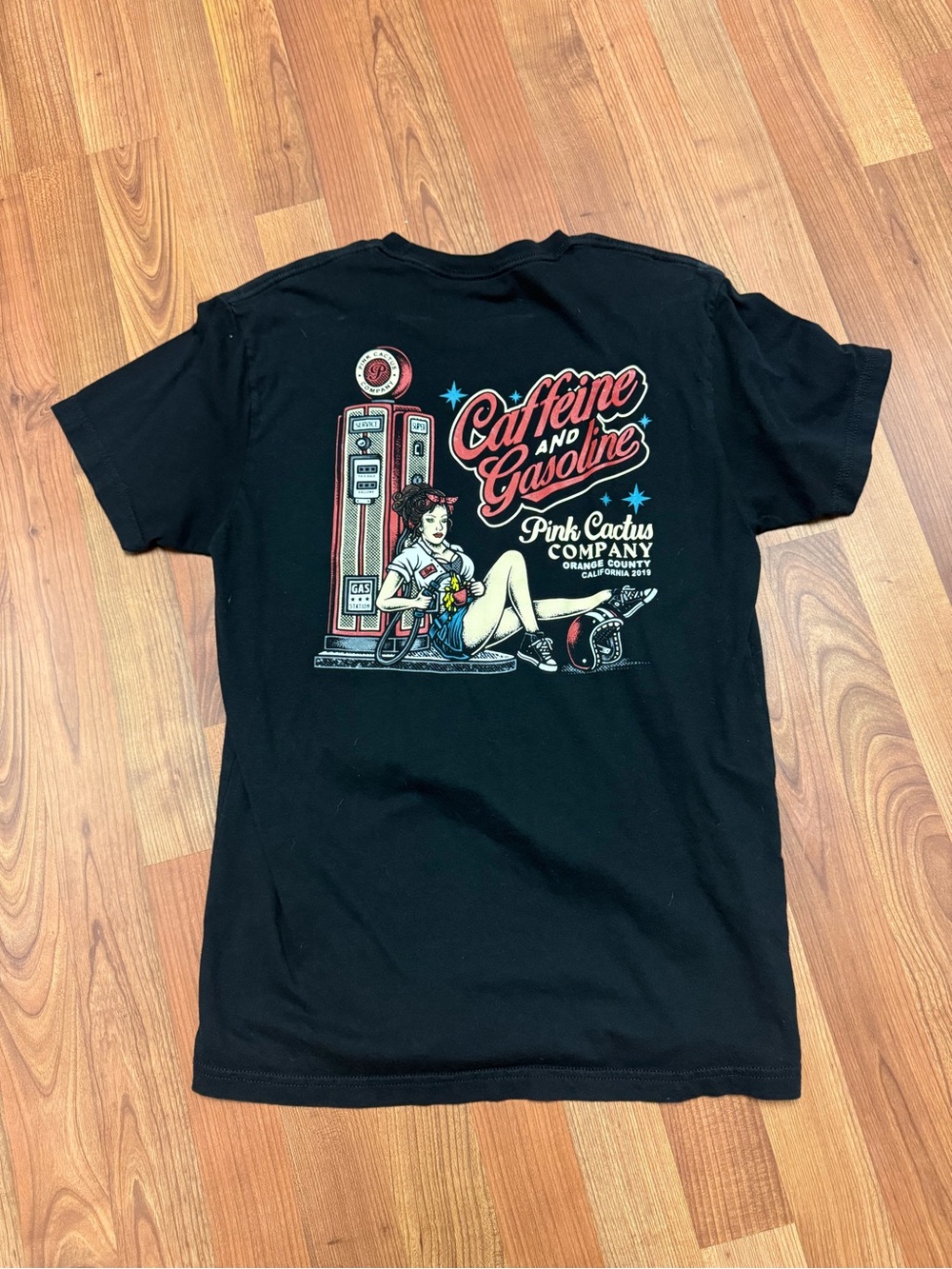 Men's Black 'Caffeine and Gasoline' Graphic Tee by